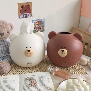 Hộp đựng giấy ăn 🍀freeship🍀 hộp để giấy ăn hình gấu cute, dễ thương