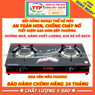 Bếp gas đôi hồng ngoại mặt kính cường lực siêu tiết kiệm gas