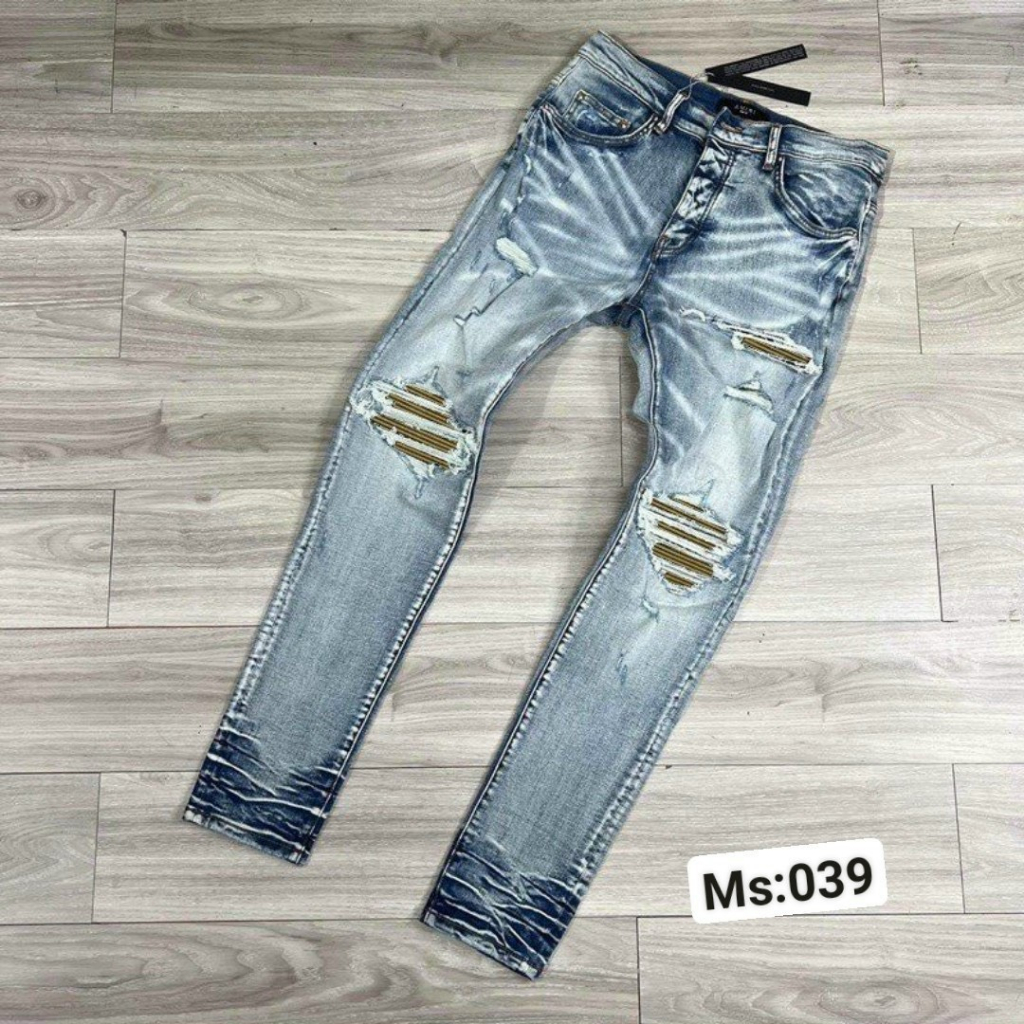 quần bò jean nam xanh rách vá gối đẹp mẫu mới hot,chất jean co giãn bền màu giá tốt15