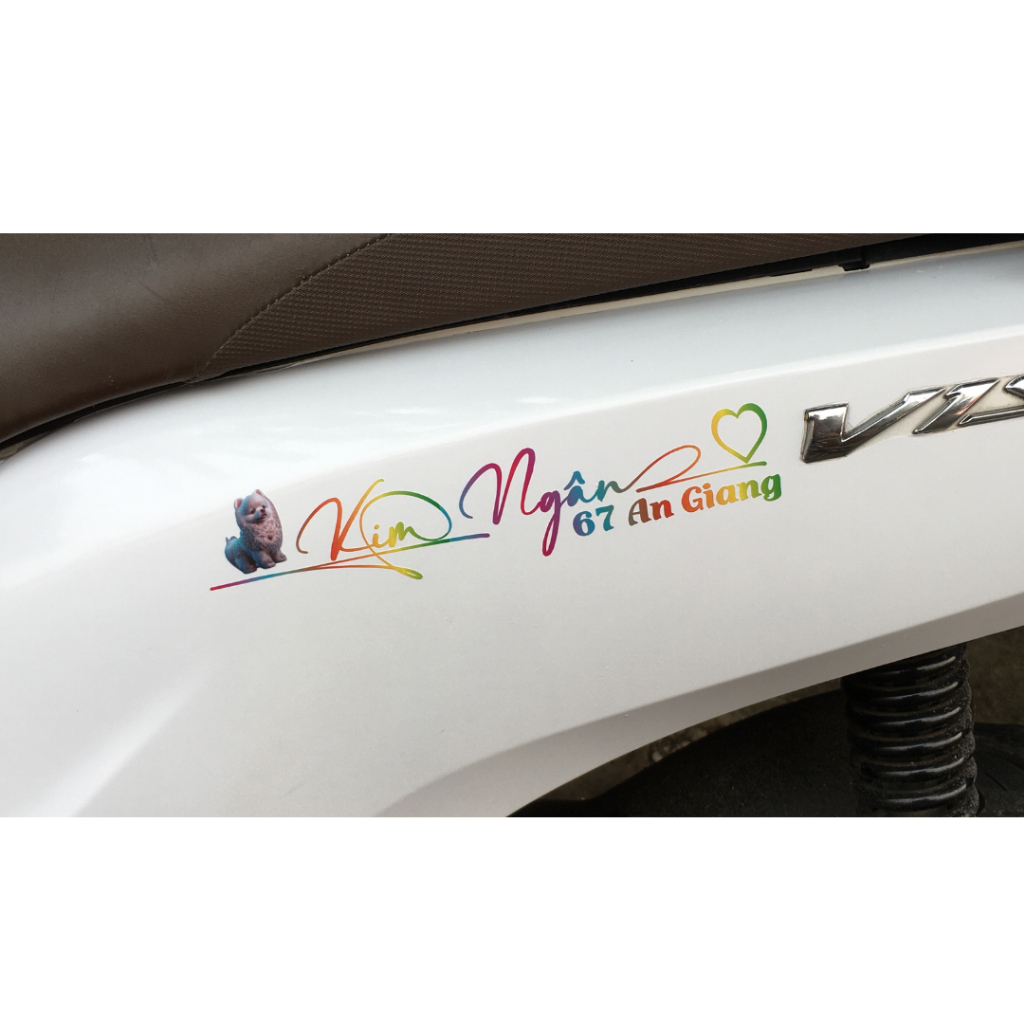 In chữ dán xe theo tên khách hàng :bấm xem video siêu phẩm mẫu kí đẹp 2022 - decal tem xe máy - logo xe máy - hình