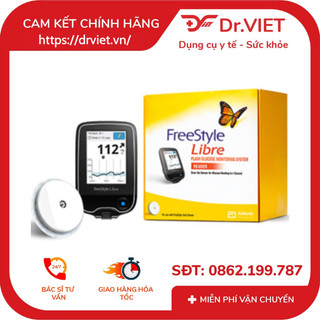 Combo đầu đọc reader và cảm biến sensor FreeStyle Libre thương hiệu Abbott-Đo đường huyết không đau tại nhà