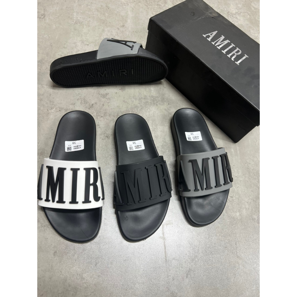 Dép Nam Quai Ngang Amiri OFF White Cao Cấp, Dép Nam đủ màu sắc đi học đi chơi êm chân - Dép Đẹp 2023