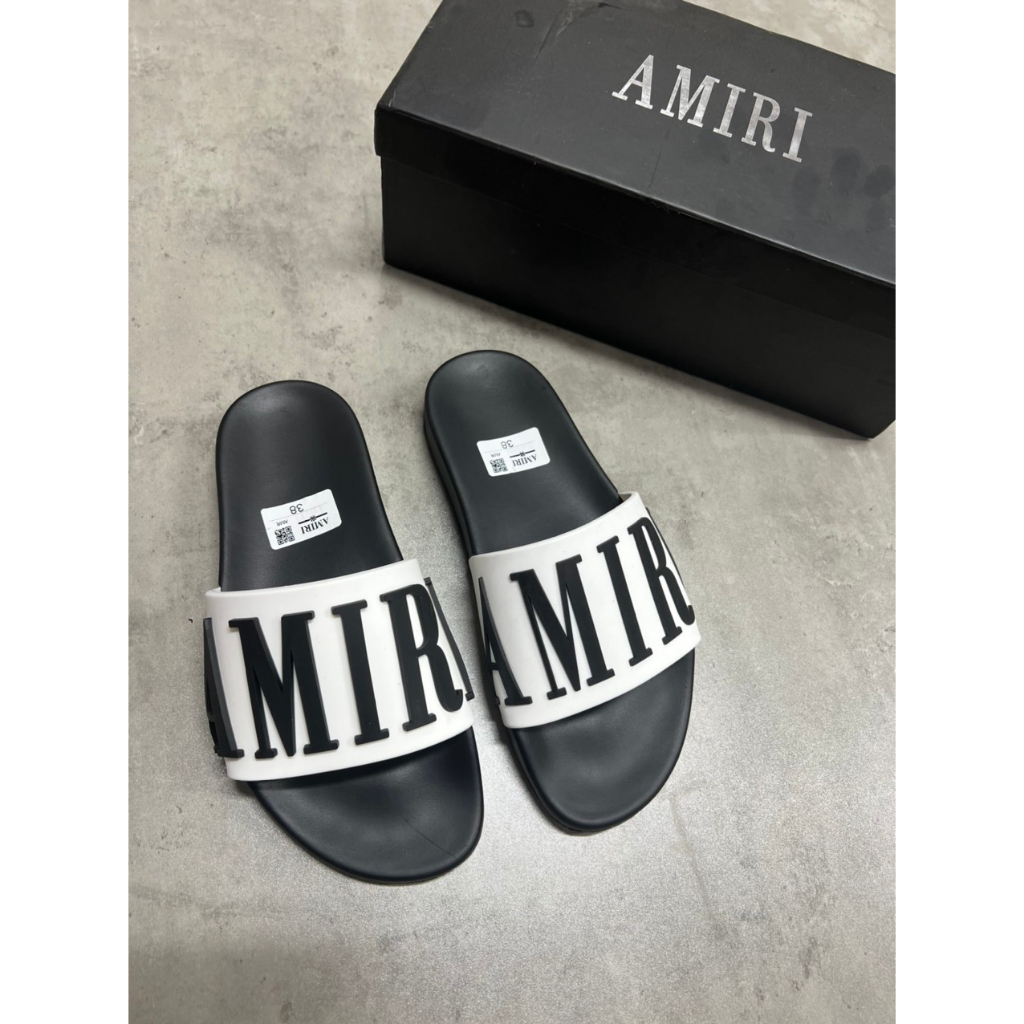 Dép Nam Quai Ngang Amiri OFF White Cao Cấp, Dép Nam đủ màu sắc đi học đi chơi êm chân - Dép Đẹp 2023