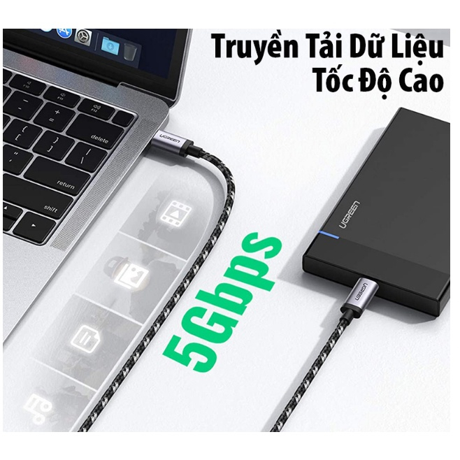 Cáp USB Type C 3.1 Ugreen US161 Chính Hãng 50751 50450