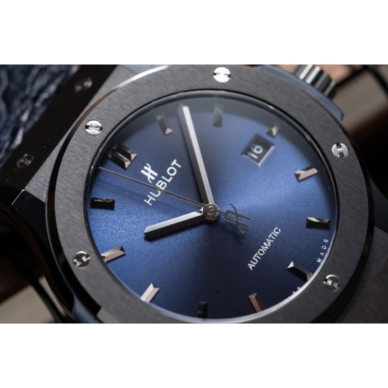 Đồng hồ nam HubIot cao cấp lộ cơ máy Thụy Sĩ size 40mm dây da kính saphire bảo hành 2 năm