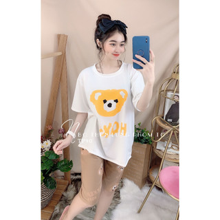 Đồ bộ lửng nữ mặc nhà phom to vải mềm in họa tiết dễ thương TP90