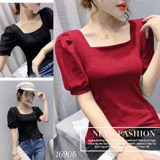 Áo kiểu bigsize cổ vuông tay phồng 16906