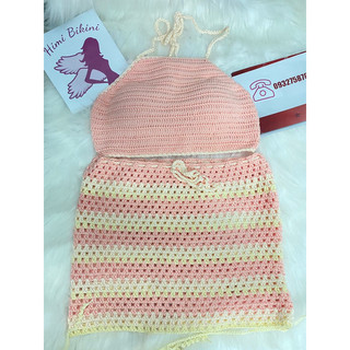 Set áo yếm và chân váy móc len đi biển siêu đẹp - crochet- handmade
