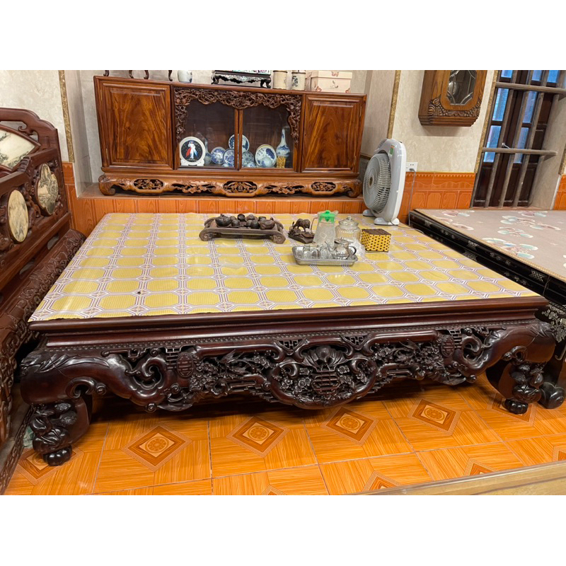 Sập Ngũ Phúc gỗ Gụ Lào 100% kt 1m6x 2m