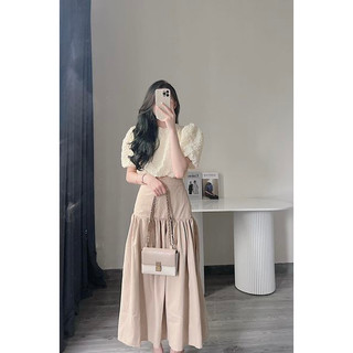 Set áo hoa nổi + cv xoè theo tone by Samhyewear