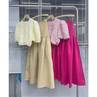 Set áo hoa nổi + cv xoè theo tone by Samhyewear