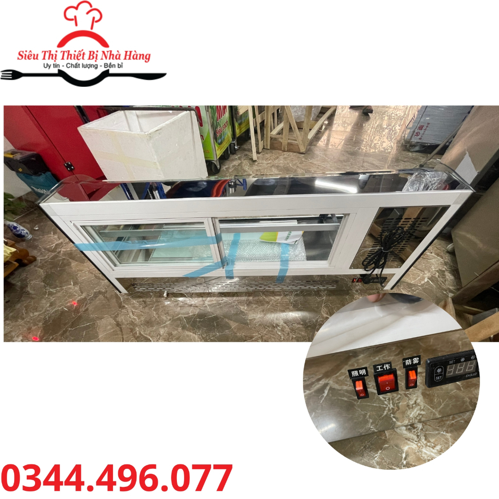 TỦ SUSHI-SASHIMI, tủ lạnh trưng bày sushi 2 tầng, tủ mát trưng bày bánh kem mini BẢO HÀNH 12 THÁNG.