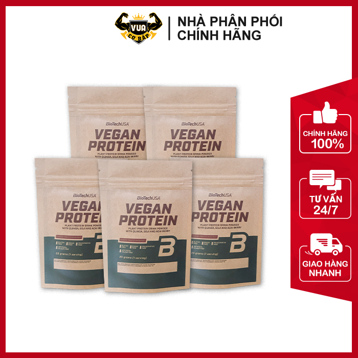 Combo 05 Gói Dùng Thử Whey Protein Thực Vật Vegan Protein BiotechUSA Date