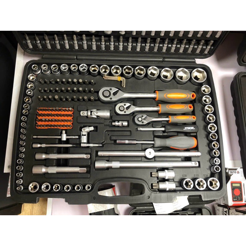 Bộ dụng cụ sửa chữa tổng hợp 216 chi tiết Sthor ST-58691