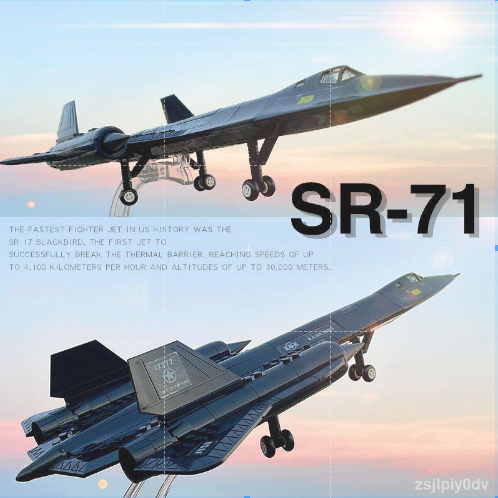 Tương thích với các khối xây dựng LEGO nội địa máy bay chiến đấu J-20 J-15 mô hình nối quân sự máy bay trinh sát blackbi
