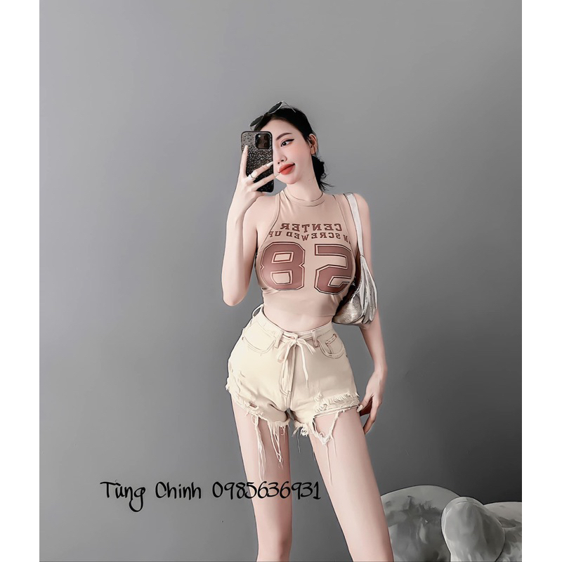 Áo Thun 3 Lỗ Croptop 58 CENTER Sát Nách ....