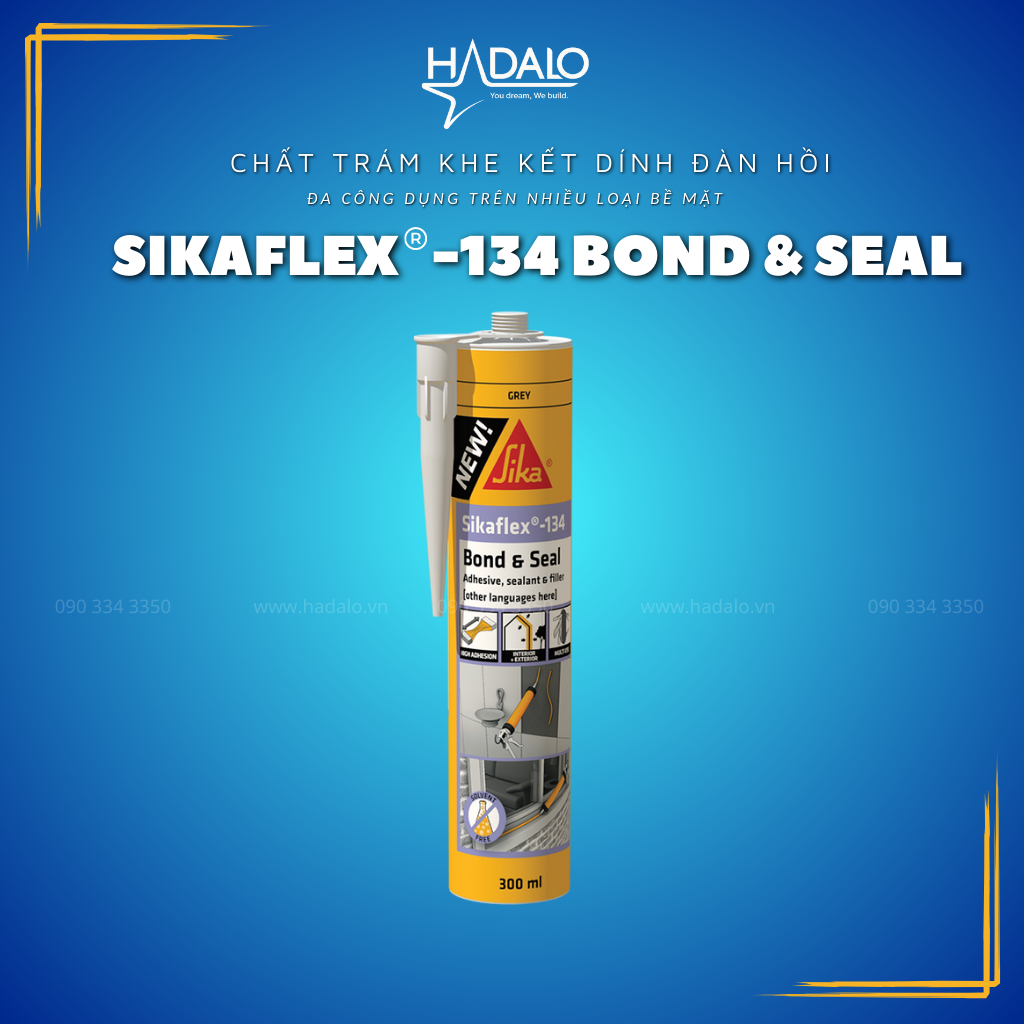 Sikaflex 134 Bond&Seal – Trám vết nứt cho tường trong, tường ngoài, mái lợp