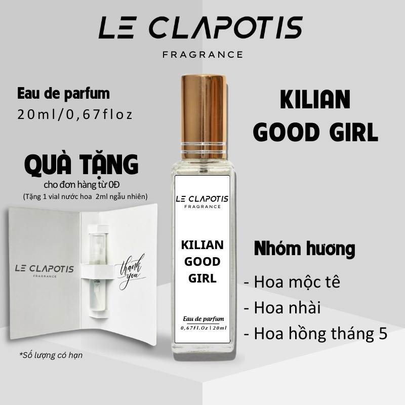 Nước Hoa Nữ Kilian Good Girl chính hãng Le Clapotis 20ml thơm lâu hương gỗ trầm ấm sang trọng | BigBuy360 - bigbuy360.vn