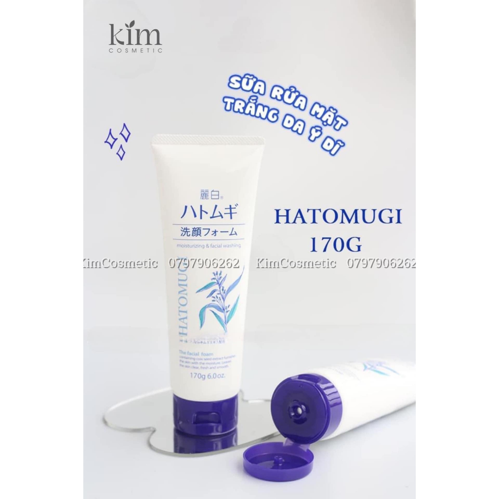 SƯA RỮA MẶT Ý DĨ HATOMUGI NHẬT BẢN 170g