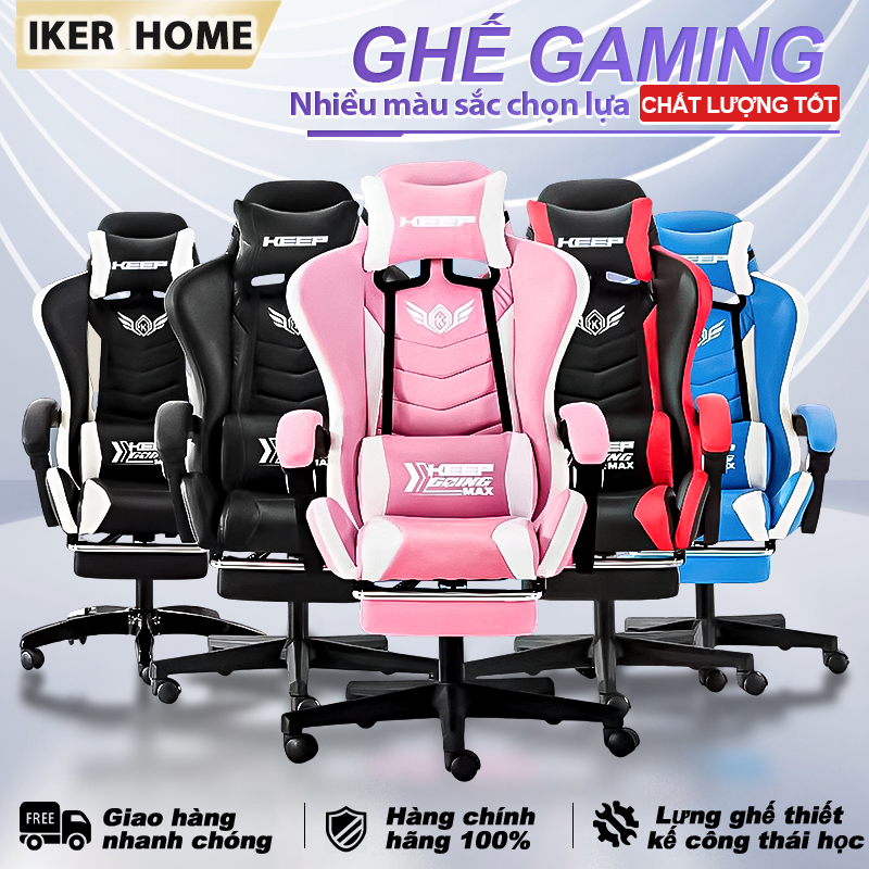 Ghế gaming công thái học bọc nệm mềm Thích hợp làm việc chơi game