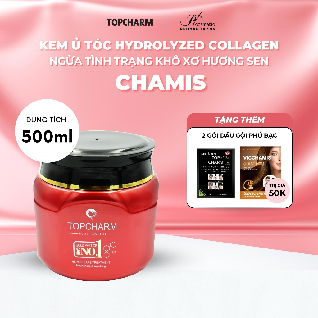 Kem ủ kích thích mọc tóc TOPCHARM hương nước hoa cao cấp - Kem ủ phục hồi tóc nuôi dưỡng tóc chắc khỏe mềm mượt