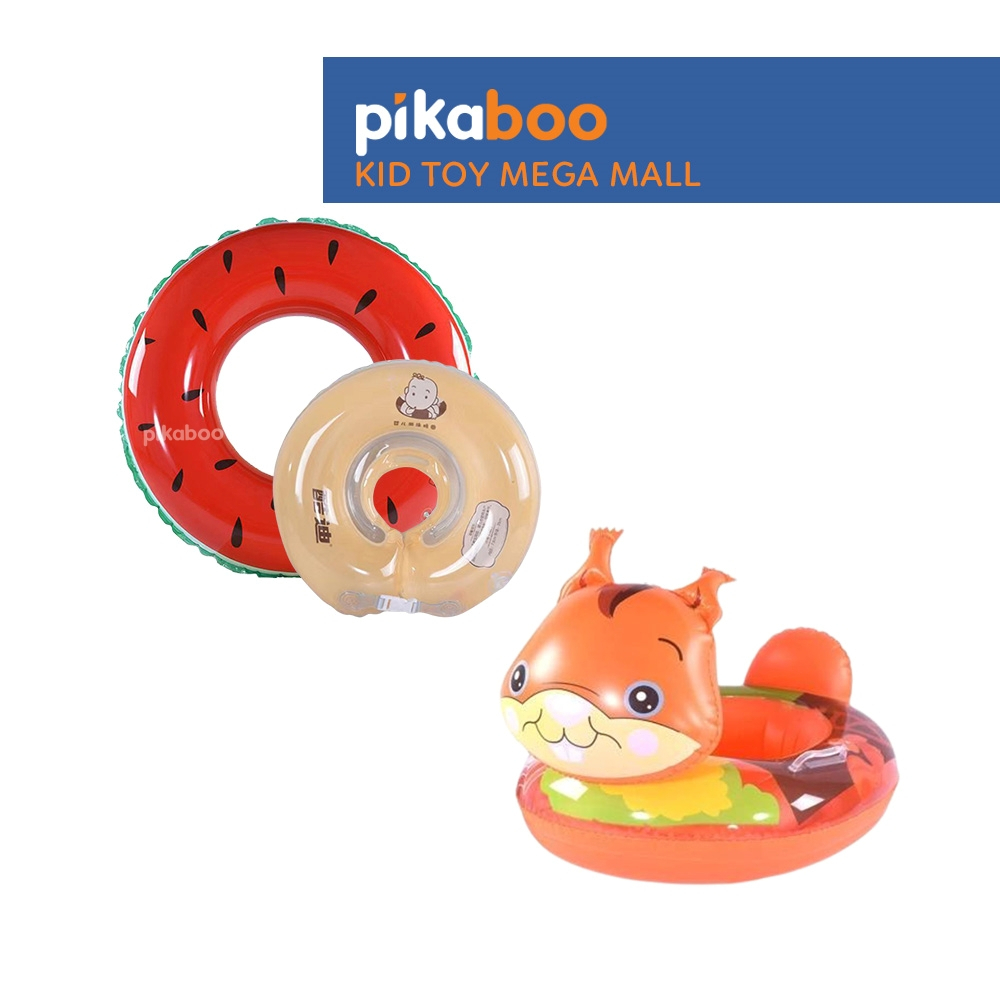 Phao bơi trẻ em phao cổ phao ngồi phao tròn cho bé cao cấp Pikaboo chất liệu an toàn