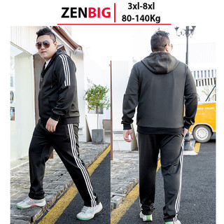 Bộ quần áo thu đông nam vải nỉ big size, size lớn dành cho người béo người mập