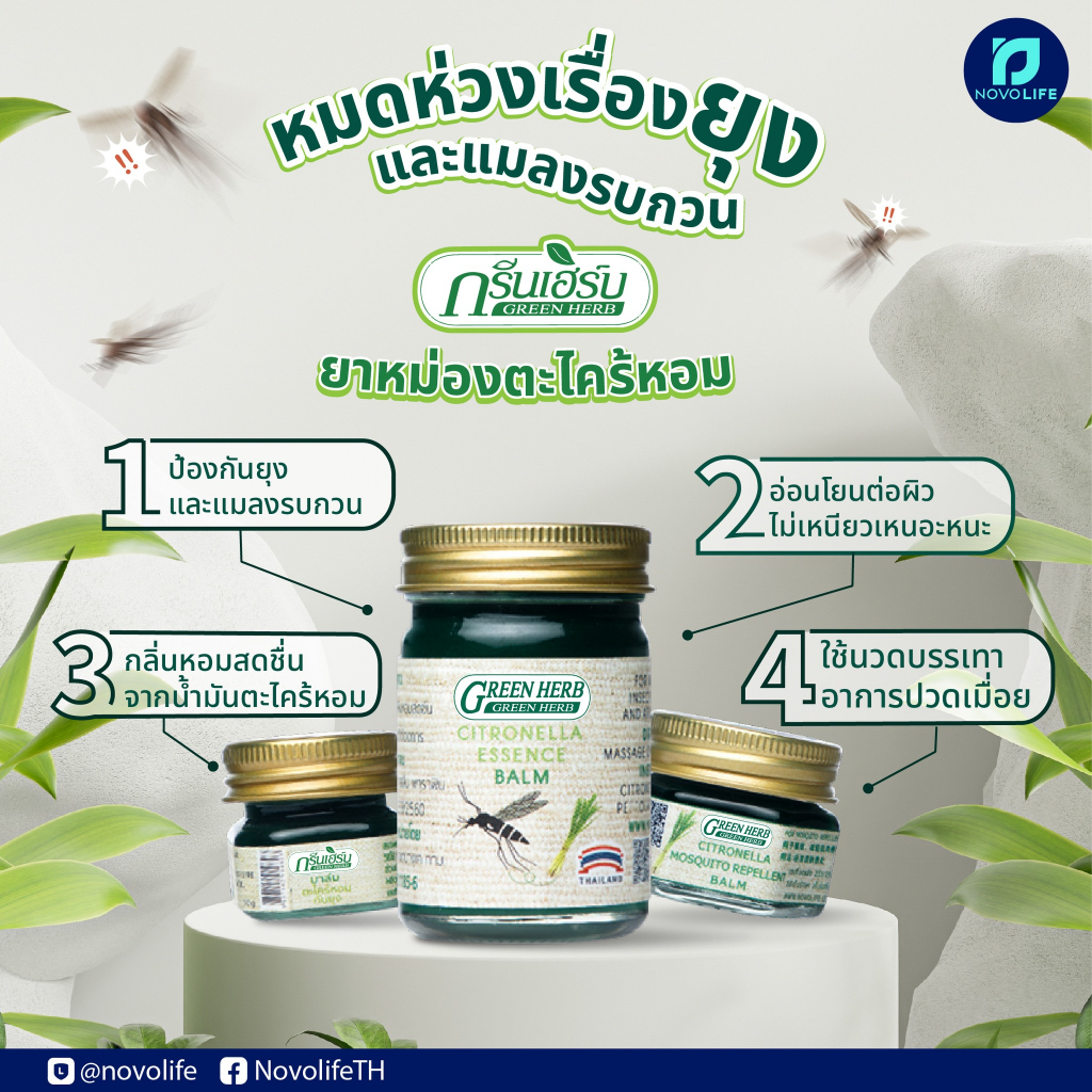 Dầu Cù Là Bôi Muỗi Đốt Green Herb Mosquito Balm 20g