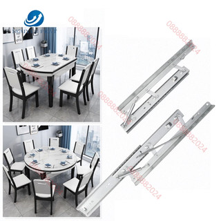 Bộ ray bàn ăn tròn mở rộng thông minh - ray xếp gọn bàn ăn thông minh cao cấp