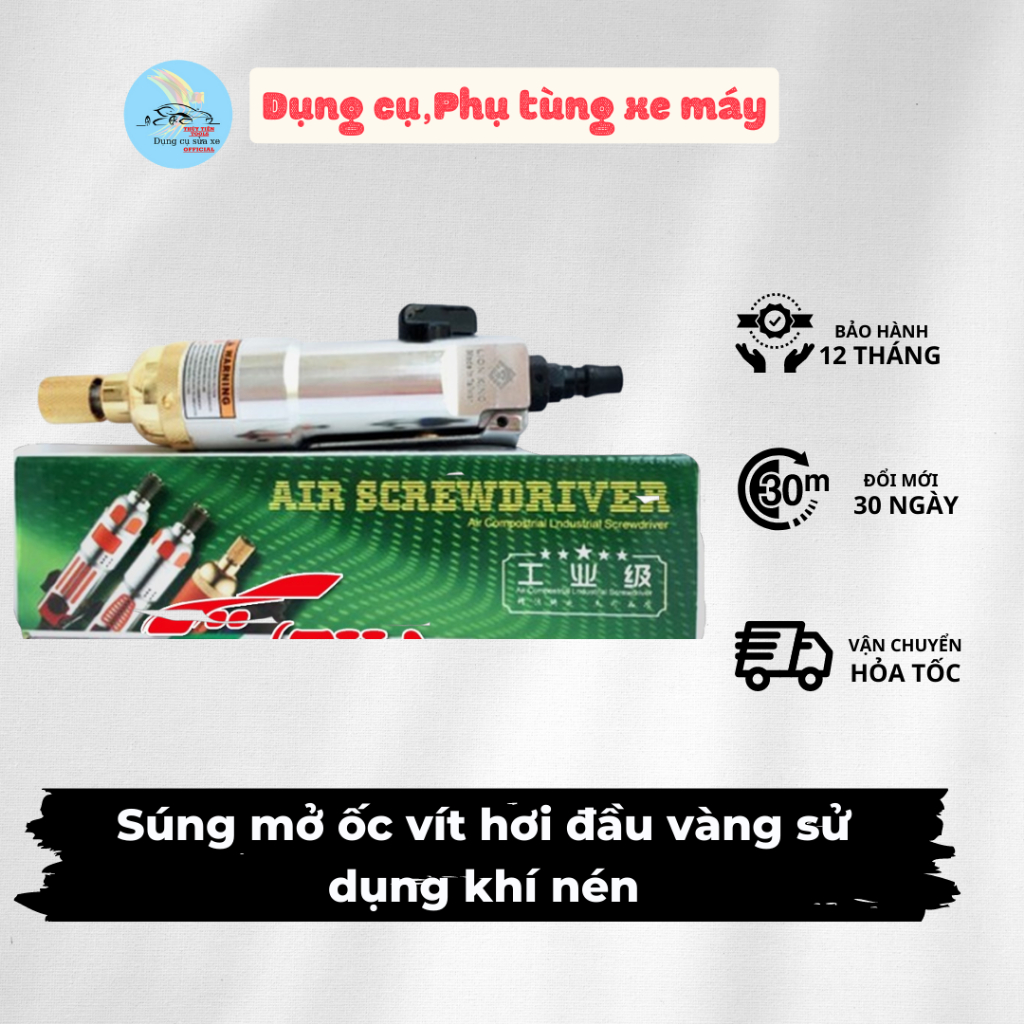 Súng mở ốc vít hơi đầu vàng sử dụng khí nén