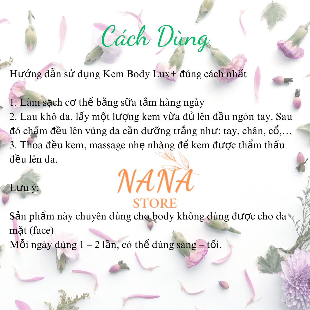 Kem Dưỡng Trắng Da Body Lux Retinol $ B3