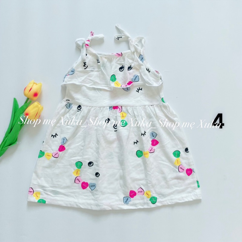 Váy 2 dây thắt nơ bé gái Jumping Beans