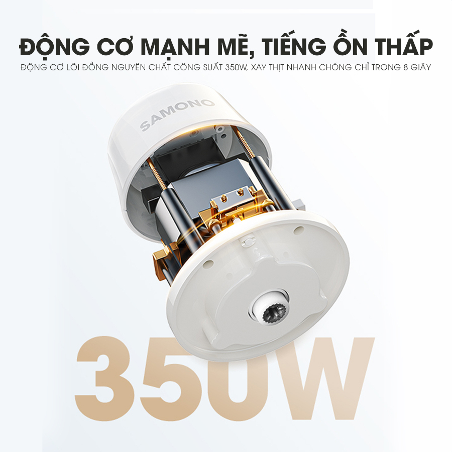 Máy xay thực phẩm Samono SW-069S 2L công suất 350W say đa năng thịt rau củ quả tỏi ớt