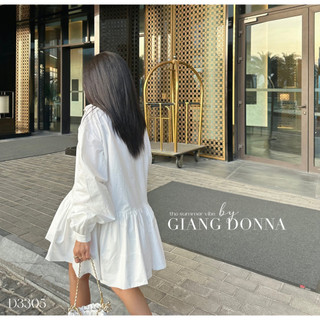 Đầm Sơmi BabyDoll Tay Dài Váy Bồng Basic