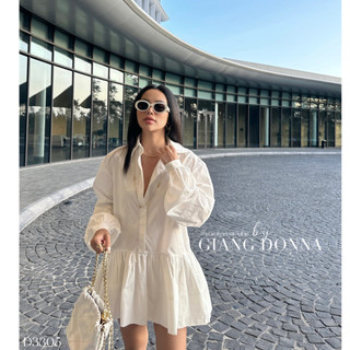 Đầm Sơmi BabyDoll Tay Dài Váy Bồng Basic