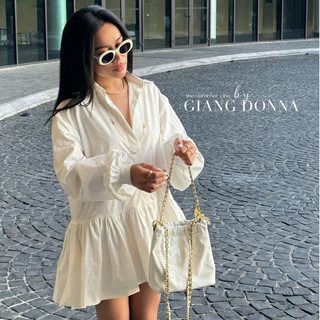 Đầm Sơmi BabyDoll Tay Dài Váy Bồng Basic
