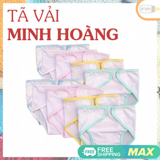 Thảo Uyên | Tả dán sơ sinh,sét 5 tả dán vải Minh Hoàng mềm mịn cao cấp chất liệu coton