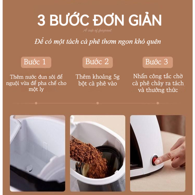 Máy pha cà phê KONKA KCF-CS2  | Máy pha cà phê Tự động 300ml | Hàng Nhập Khẩu Bảo hành 6 tháng