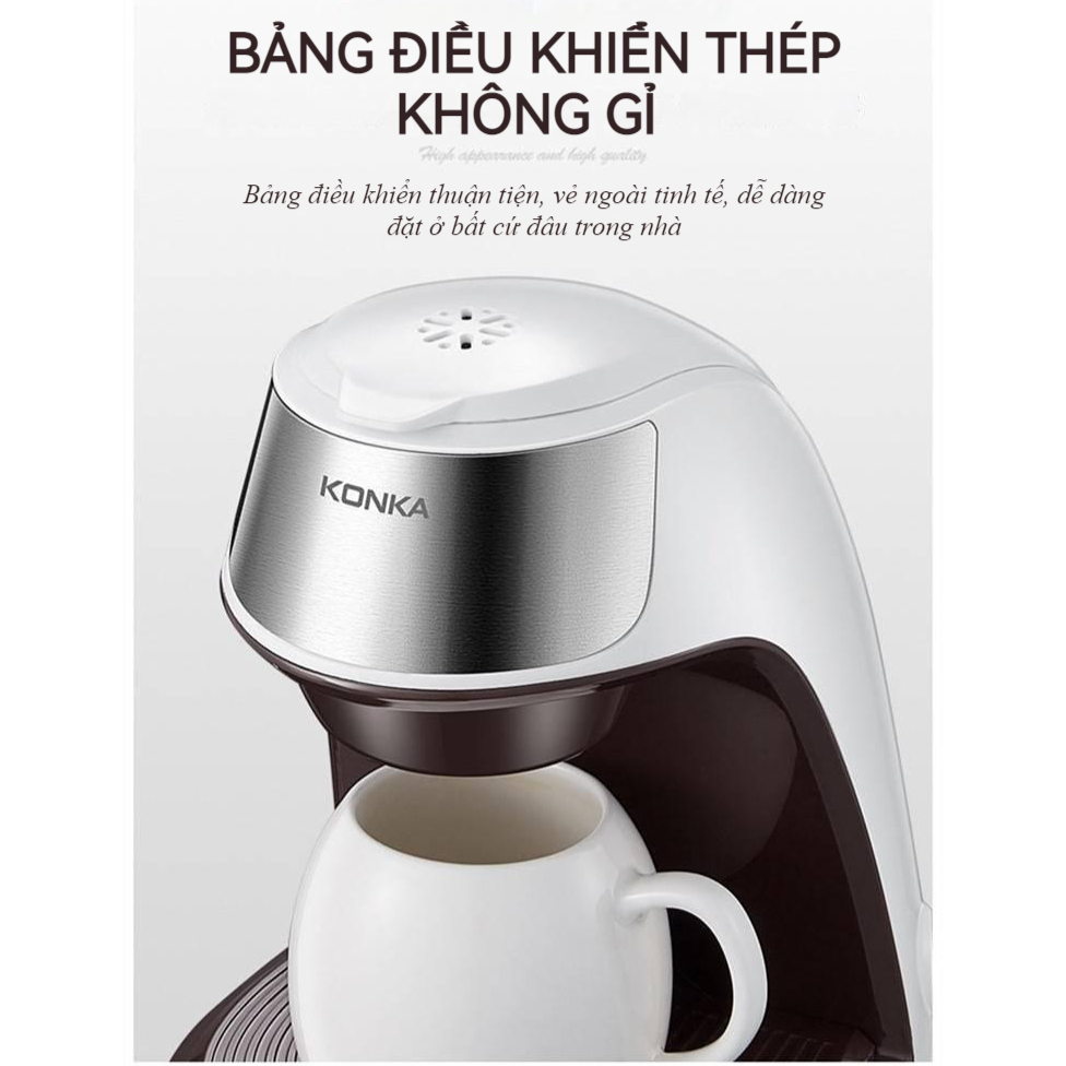 Máy pha cà phê KONKA KCF-CS2  | Máy pha cà phê Tự động 300ml | Hàng Nhập Khẩu Bảo hành 6 tháng
