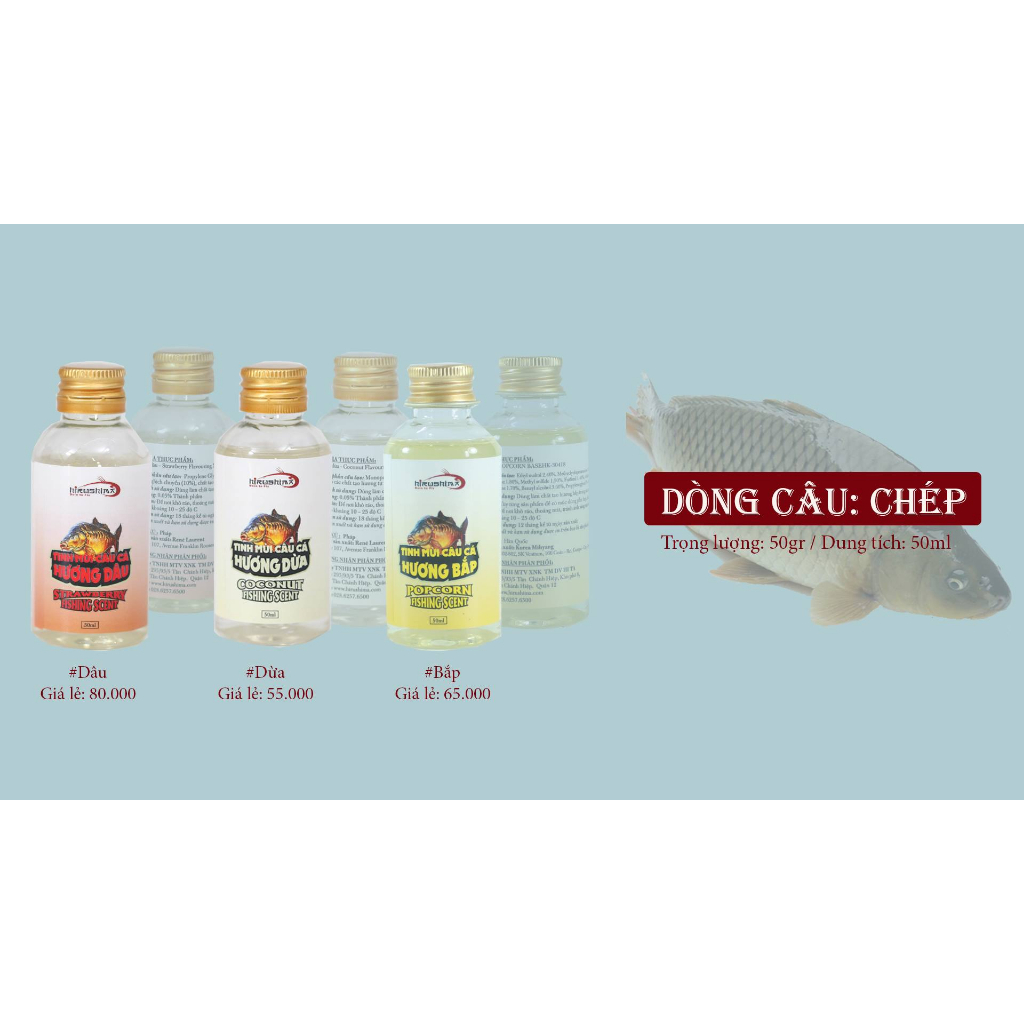 Tinh mùi 50ml trộn cám câu cá nhiều hương vị SEIKE HITA LURE