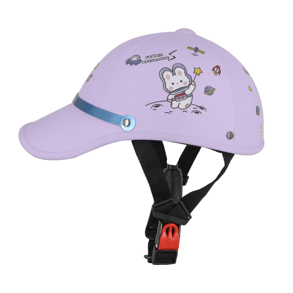 Mũ bảo hiểm 1/2 SRT lưỡi trai nam nữ, tem dễ thương  freesize - nón kết