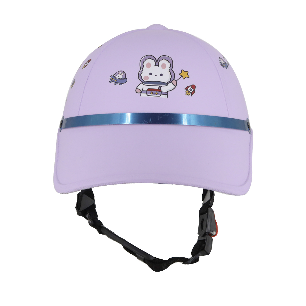 Mũ bảo hiểm 1/2 SRT lưỡi trai nam nữ, tem dễ thương  freesize - nón kết