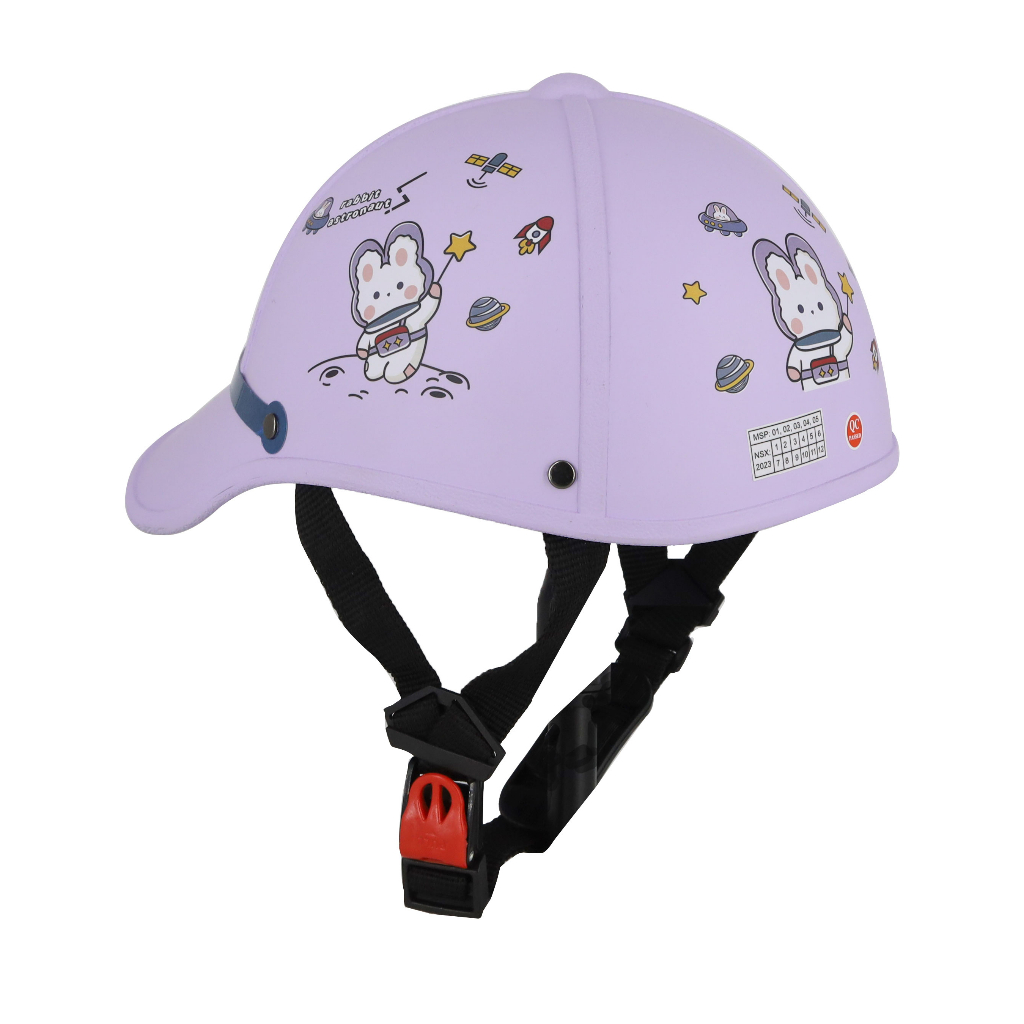 Mũ bảo hiểm 1/2 SRT lưỡi trai nam nữ, tem dễ thương  freesize - nón kết