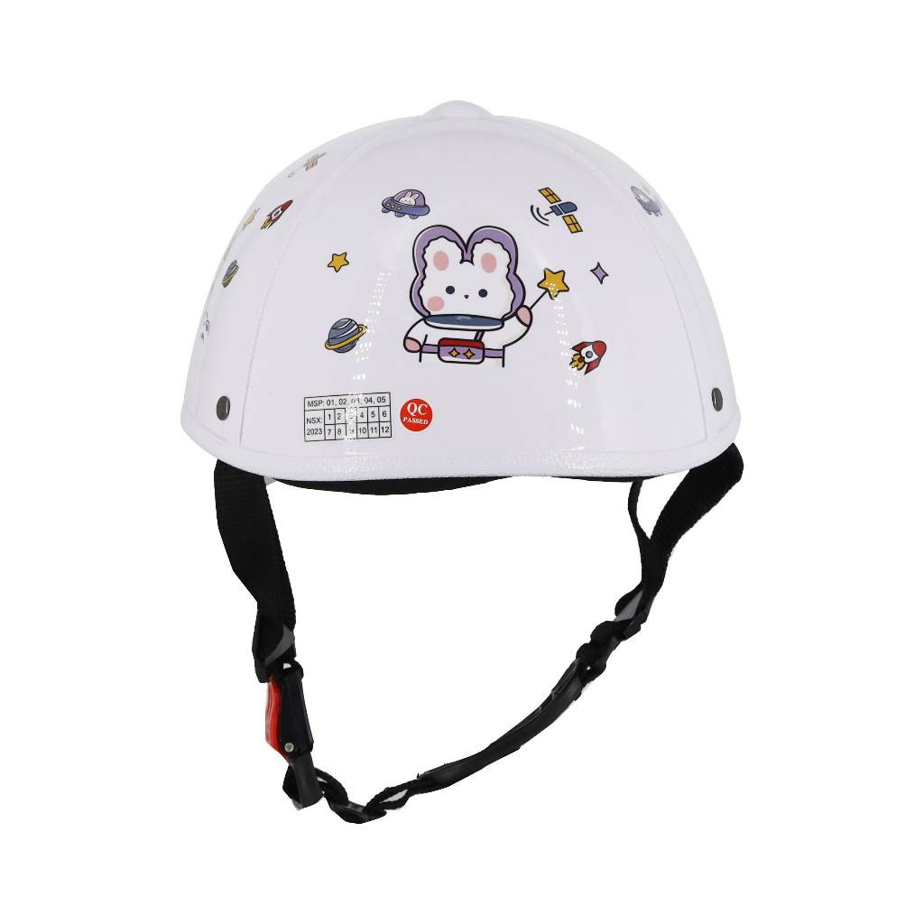 Mũ bảo hiểm 1/2 SRT lưỡi trai nam nữ, tem dễ thương  freesize - nón kết