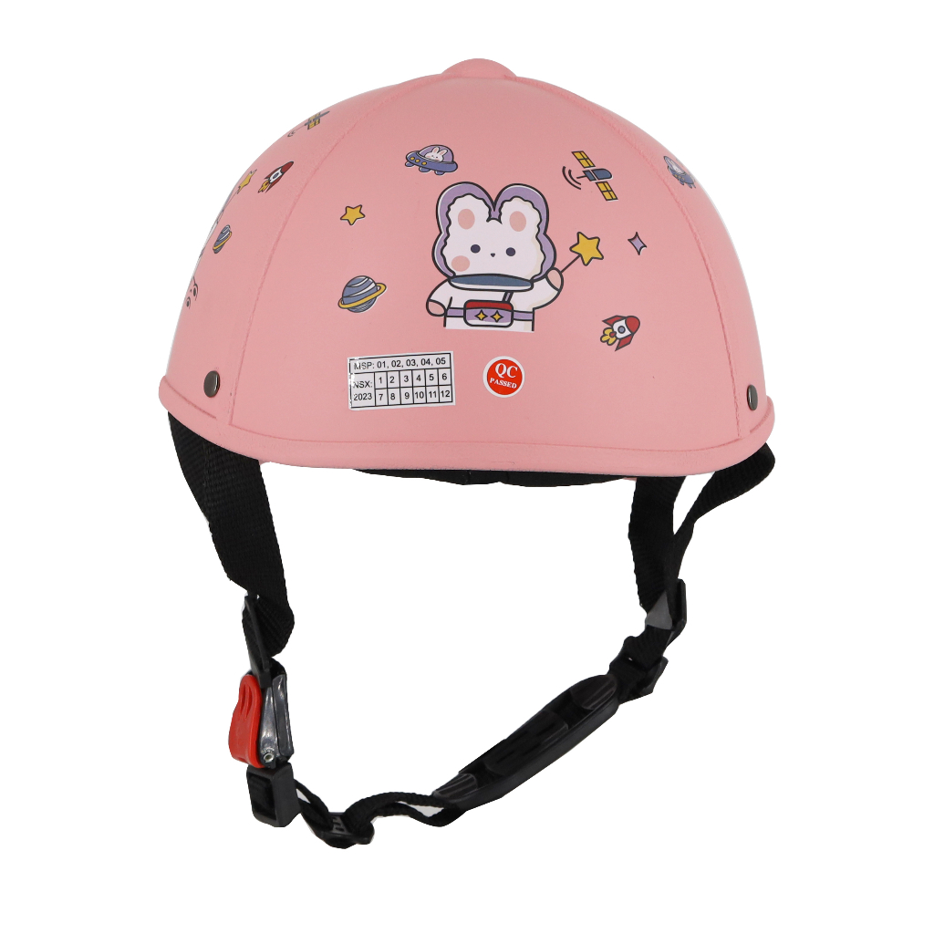 Mũ bảo hiểm 1/2 SRT lưỡi trai nam nữ, tem dễ thương  freesize - nón kết