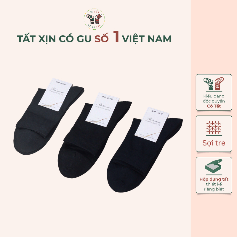 Tất Nam Cổ Cao Mang Giày Tây Có Tất Là Có Tất chất liệu siêu mềm mịn thông thoáng thiết kế sang trọng _TUONGQUAN