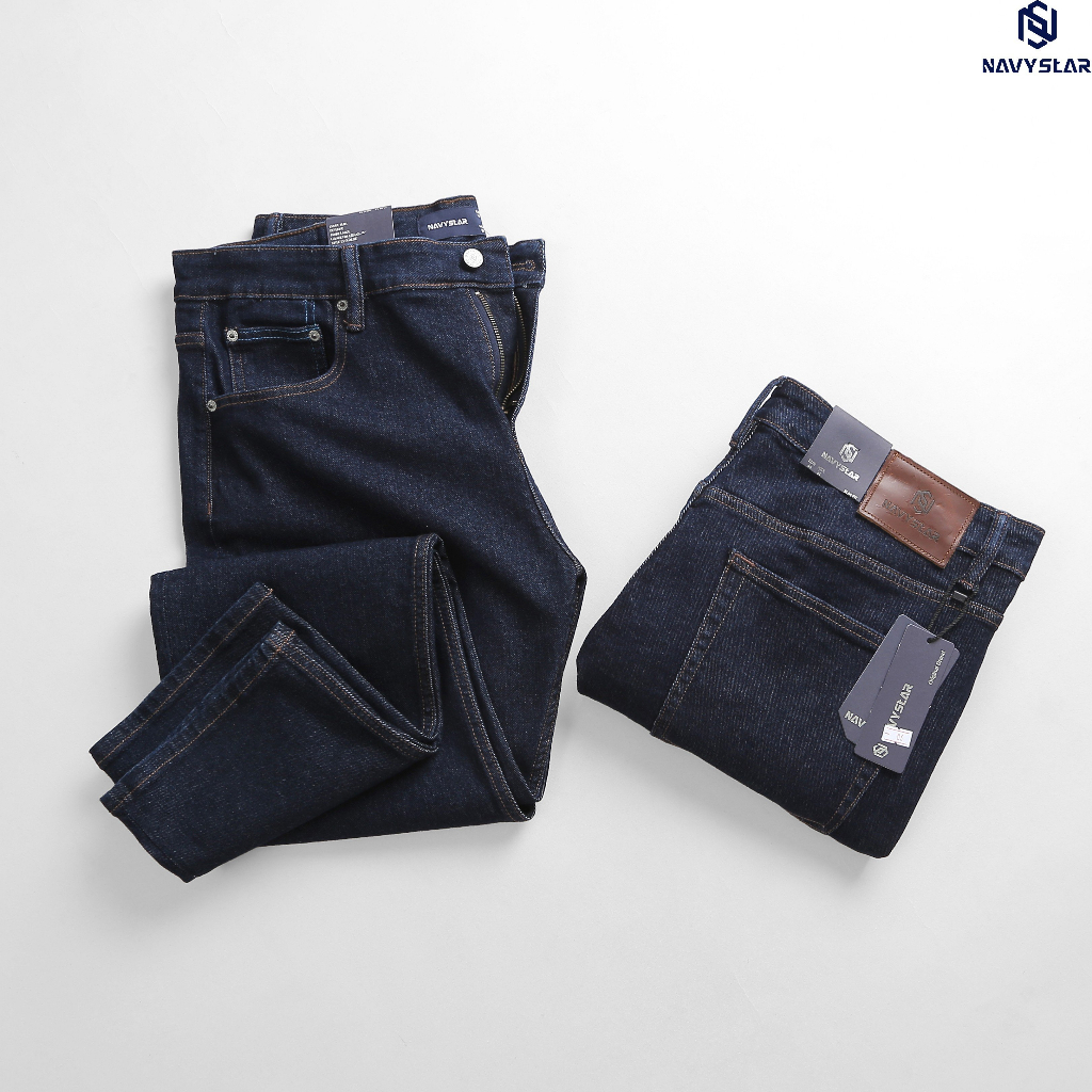 BIGSIZE NAM 80-140KG QUẦN JEAN XANH ĐEN TRƠN QJ029 2BIG NAVY STAR