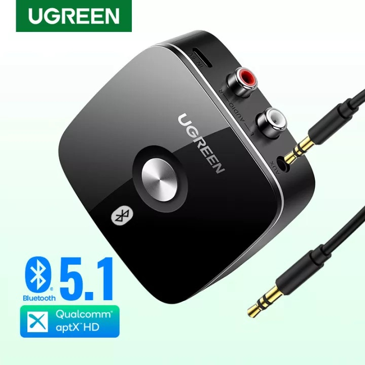 Thiết bị nhận Bluetooth 5.1 Ugreen 40759 dùng cho Loa, Amply , có APTX HD Chính Hãng CM106 ( có tính năng bảo mật )