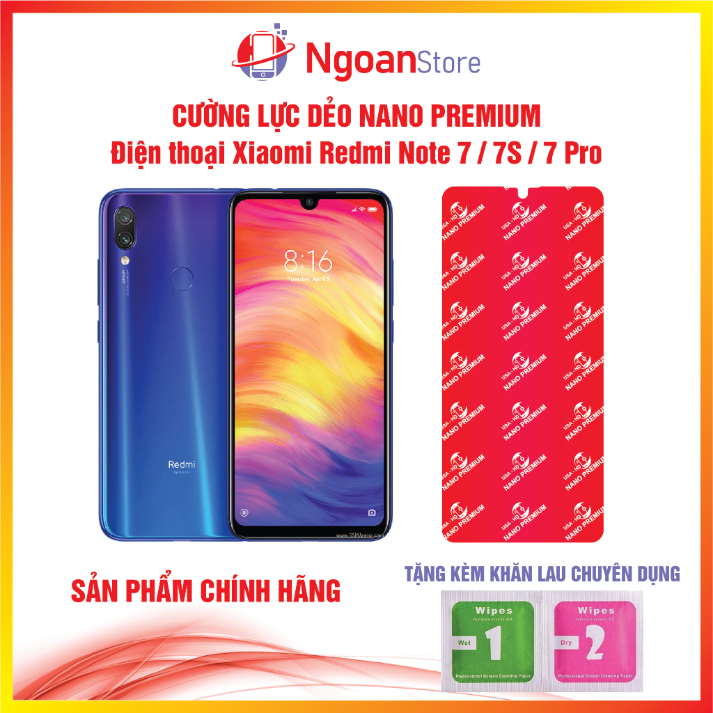 Cường lực dẻo Nano cho Điện thoại Xiaomi Redmi Note 7 / 7S / 7 Pro - Ngoan Store