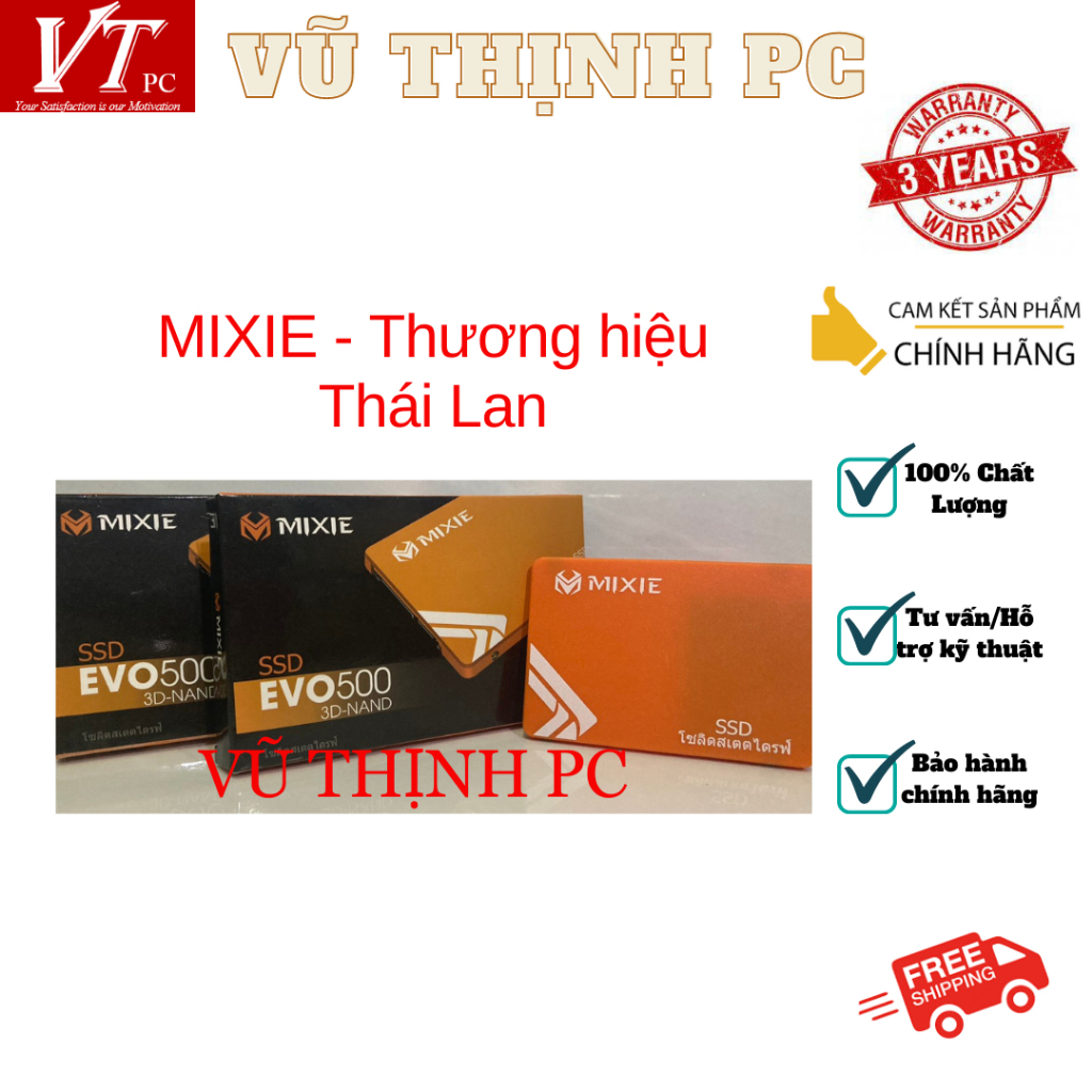 Ổ Cứng SSD 256Gb -128GB MIXIE EVO500 SATA 3 - 2.5INCH - New 100% Vũ Thịnh PC